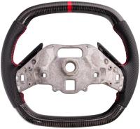 20-26+ C8 Corvette Carbon Fiber Steering Steering Wheel (Perforated Leather) - E