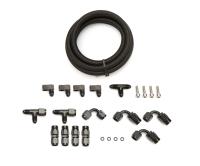 Trick Flow Fitting/Hardware/Hose Steam Vent Kit - GM LS-Series - Black