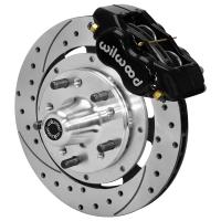 1963-1964 Corvette Wilwood Dynalite Front 11.75" Drilled Brake Kit Black