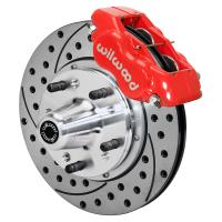 1969-1982 Corvette Wilwood Dynalite Front 11" Drilled Brake Kit Red