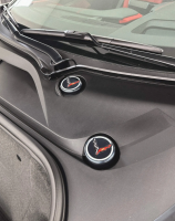 2020-2026 C8 Corvette Front Trunk Fluid Cap Covers - 70th Anniversary Flag