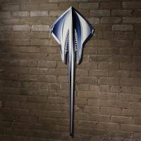 Corvette Stingray (Fish) Steel Sign 18" x 6"