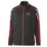 Corvette C7 Crossed Flag Logo Corvette Tri-Color Jacket
Black Heather, Scarlet & White