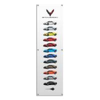 Vertical C8 Corvette Original Car Colors Metal Print