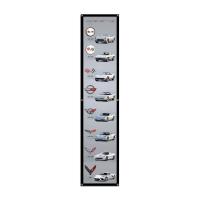 Corvette Generations Vertical Metal Print