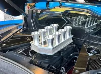 2020-23 C8 Corvette Stingray Fuelie Engine Cover, Retro style stacked injection engine cover