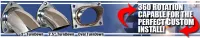 QTP 2.5" Universal Turn Down Exhaust Pipe, Cut Out Extension