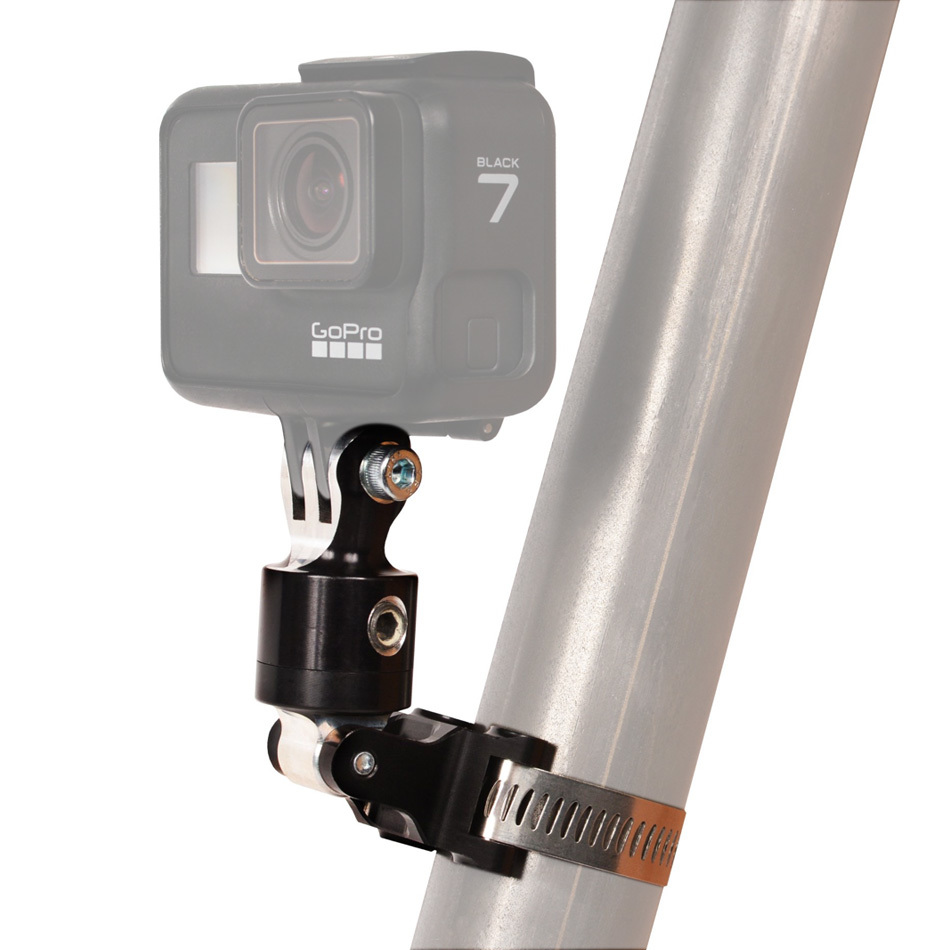 Joes Racing GoPro Camera Clamp On, Adjustable Roll Bar Mount, Aluminum, Black