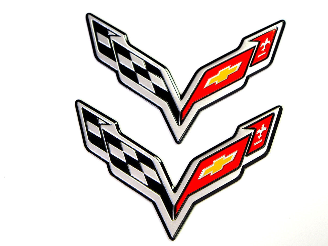 C7 Corvette Stingray Flag, C7 Emblems, C7 Corvette Emblem, Fender Badges, Pair
