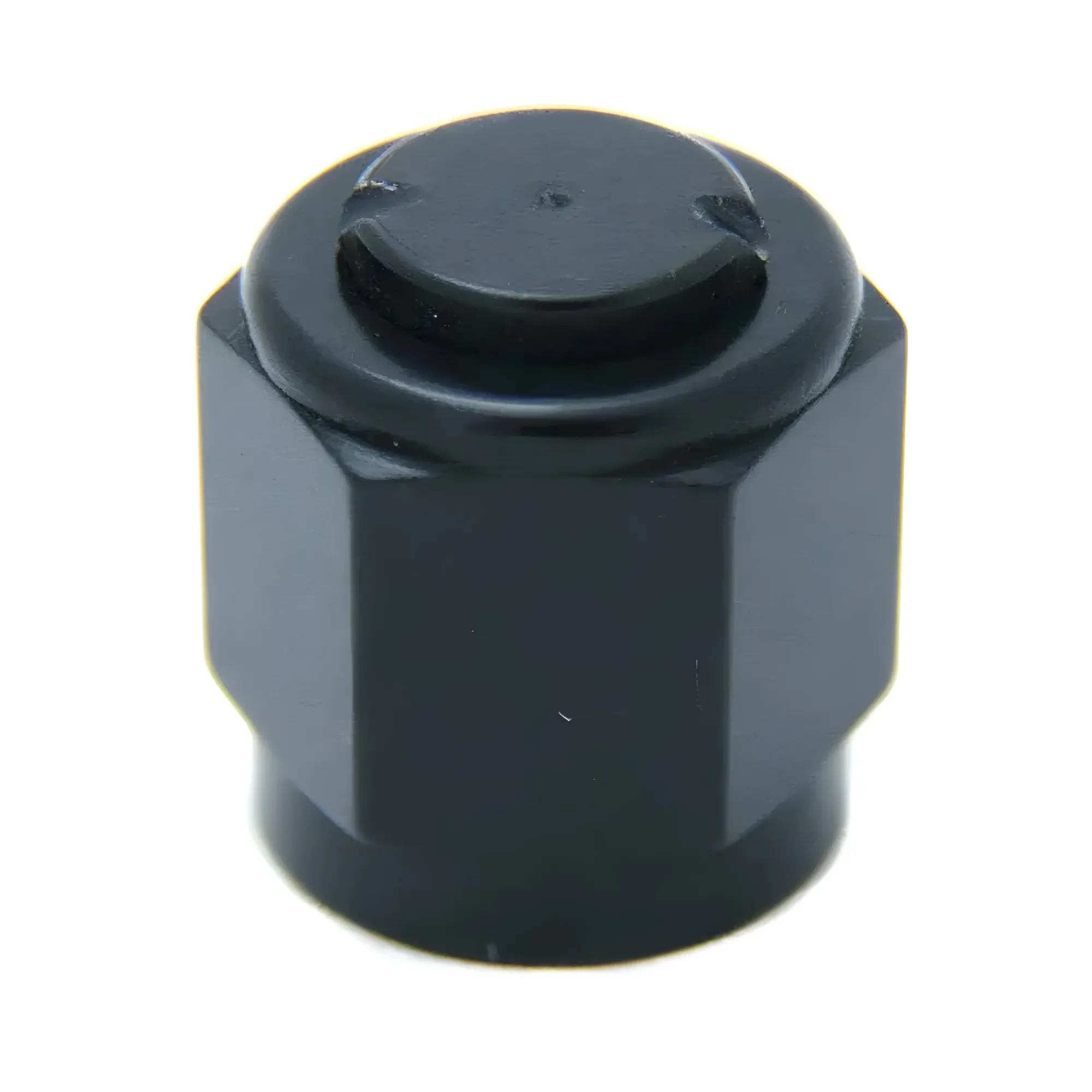 6AN Aluminum Cap Black Nitrous Outlet