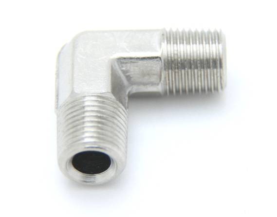 1/4 Inch NPT x 1/4 Inch NPT 90 Degree Fitting Male/Male Nitrous Outlet
