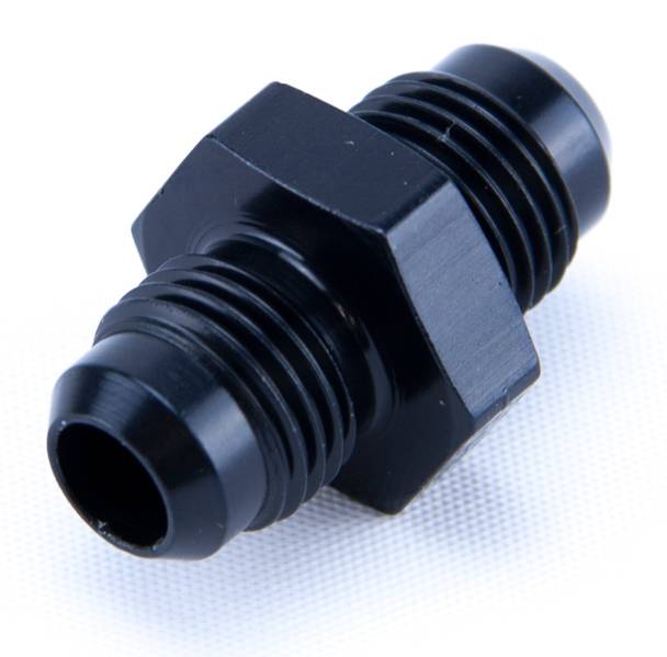 4AN x 4AN Union Straight Swivel Fitting Female/Female Black Aluminum Nitrous Out