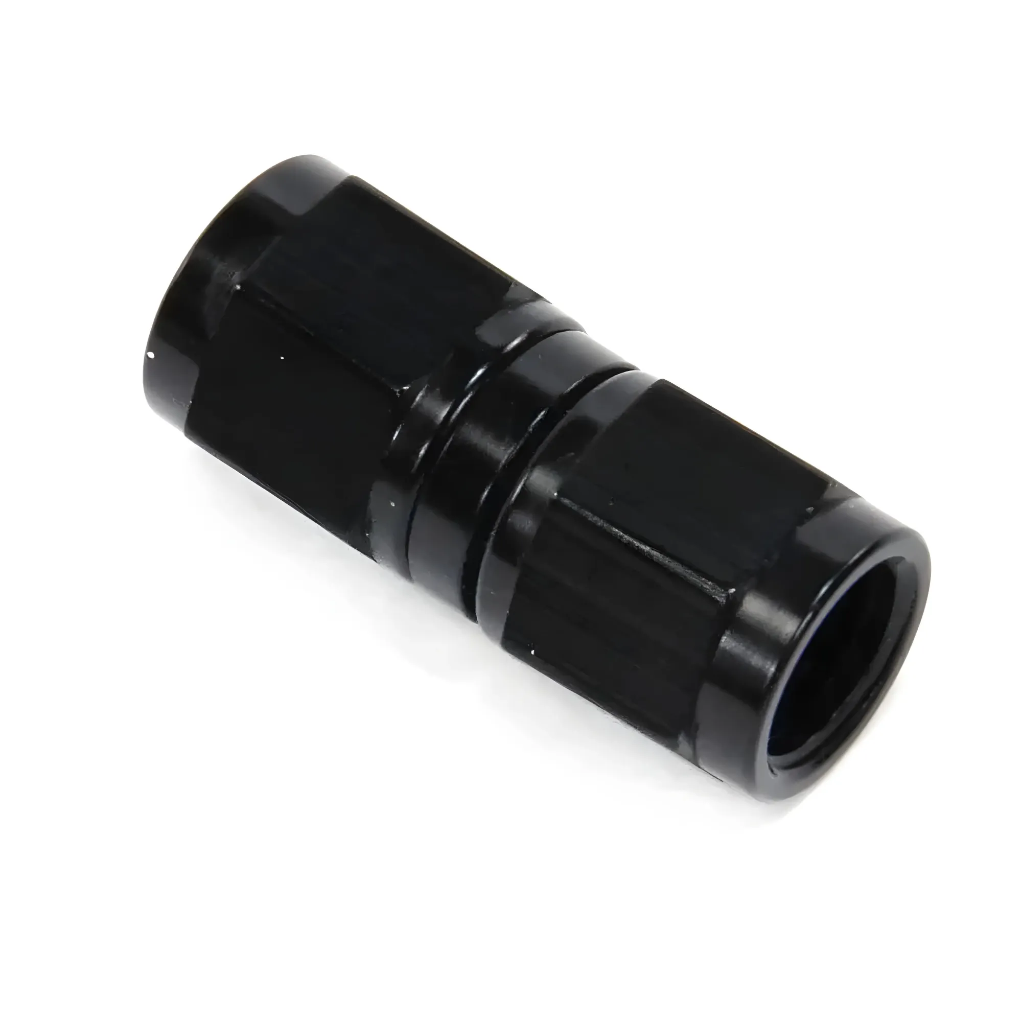 4AN x 4AN Union Straight Swivel Fitting Female/Female Black Aluminum Nitrous Out