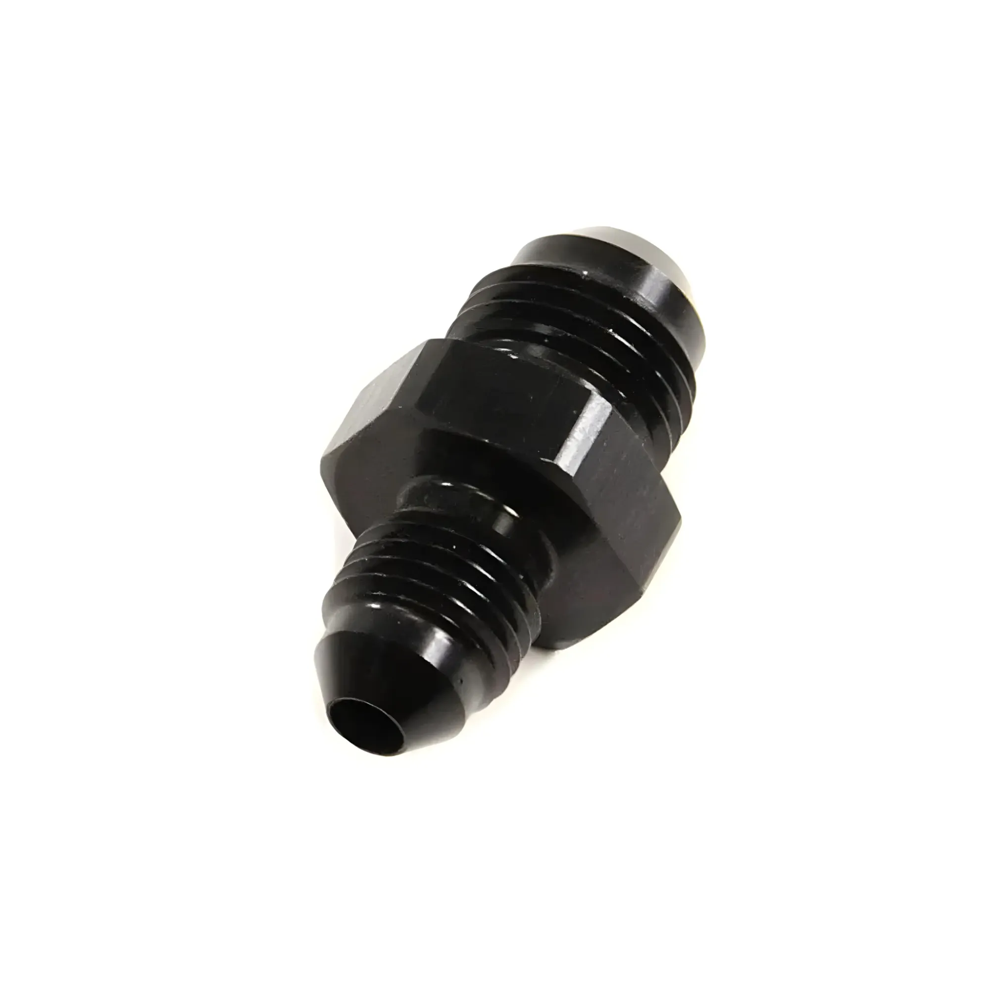 6AN x 4AN Union Reducer Fitting Male/Male Black Aluminum Nitrous Outlet