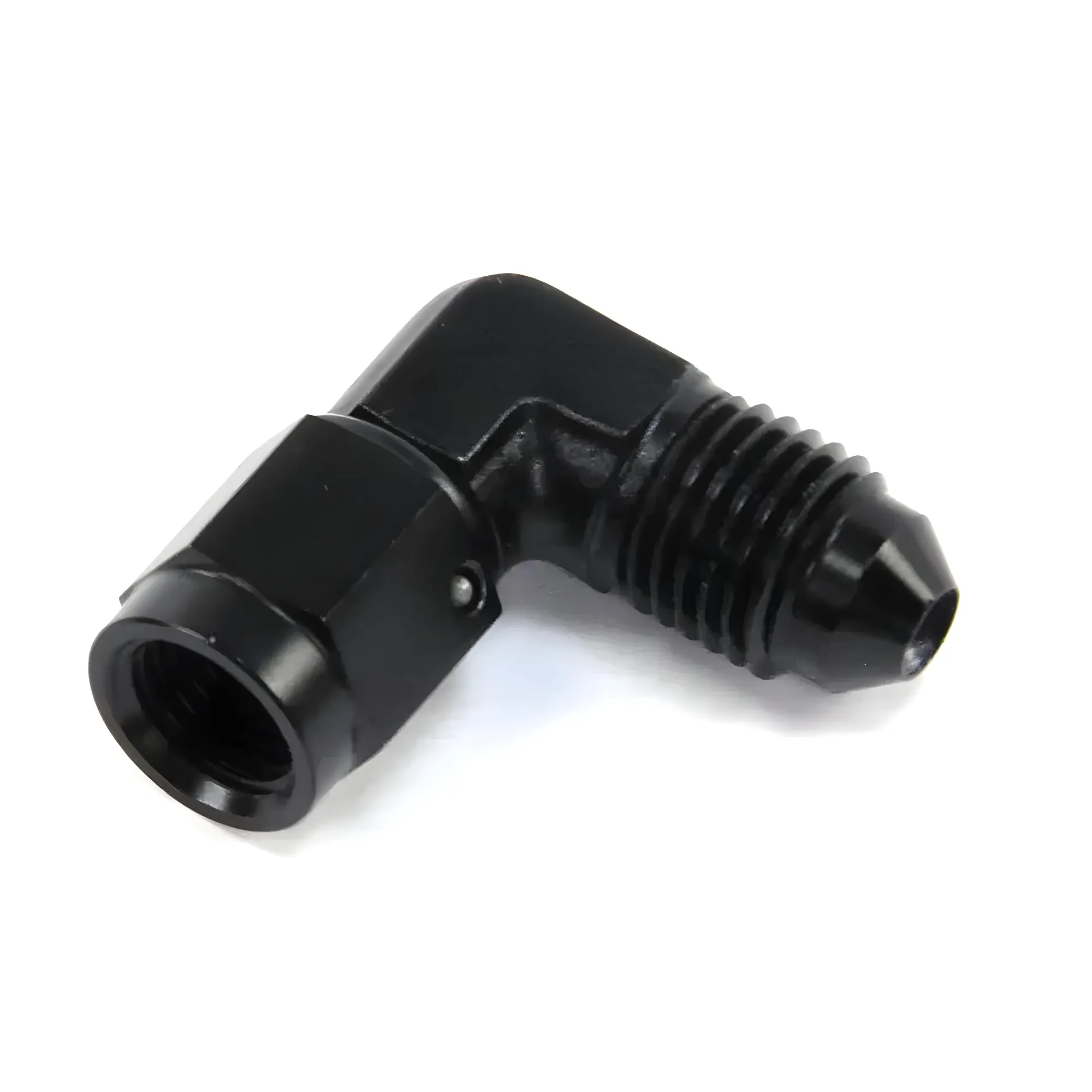 3AN Swivel x 4AN 90 Degree Fitting Female/Male Black Aluminum Nitrous Outlet