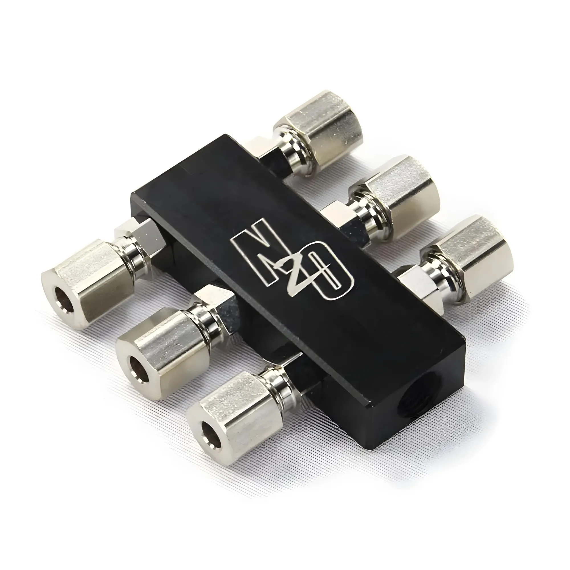 Compact 1 In 6 Out Distribution Block with Compression Fitting 1/8 Inch NPT Inle
