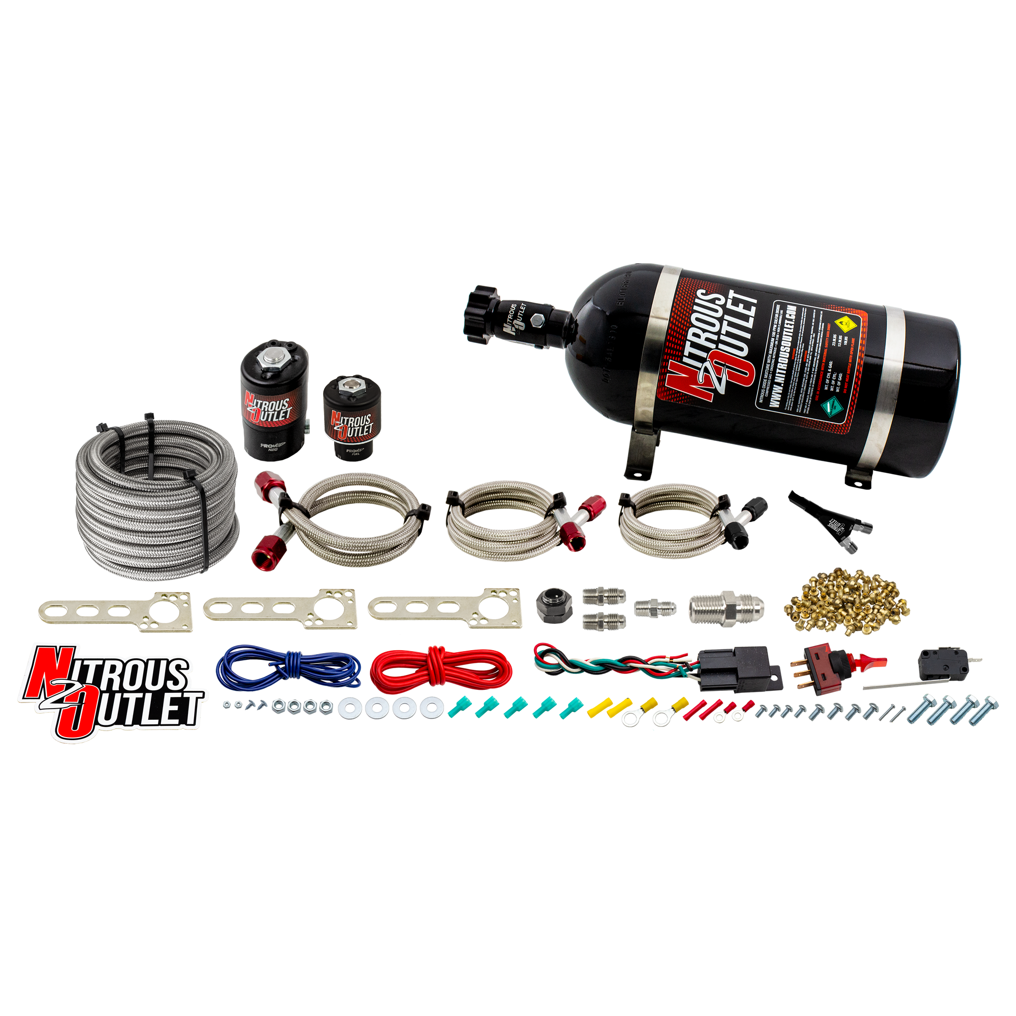 Nitrous Outlet Dodge EFI Single Nozzle System - Gas/E85 (5-55psi)(35-200HP)(10lb