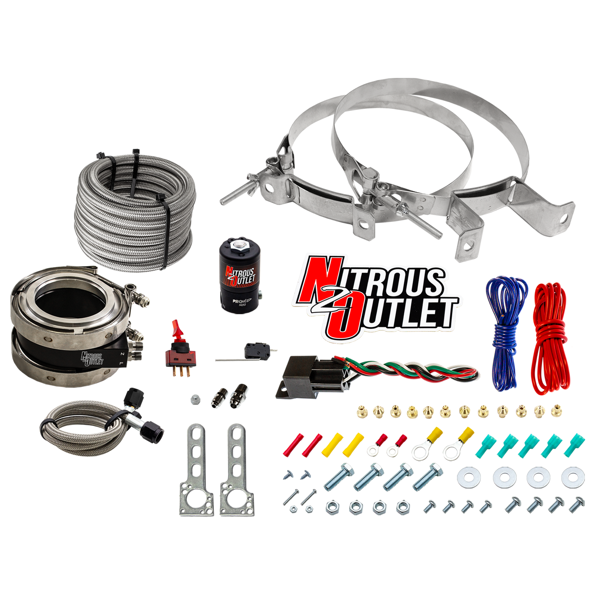 Interspooler 4 Inch Boosted Dry Nitrous Collar System 50-400 HP No Bottle Nitrou
