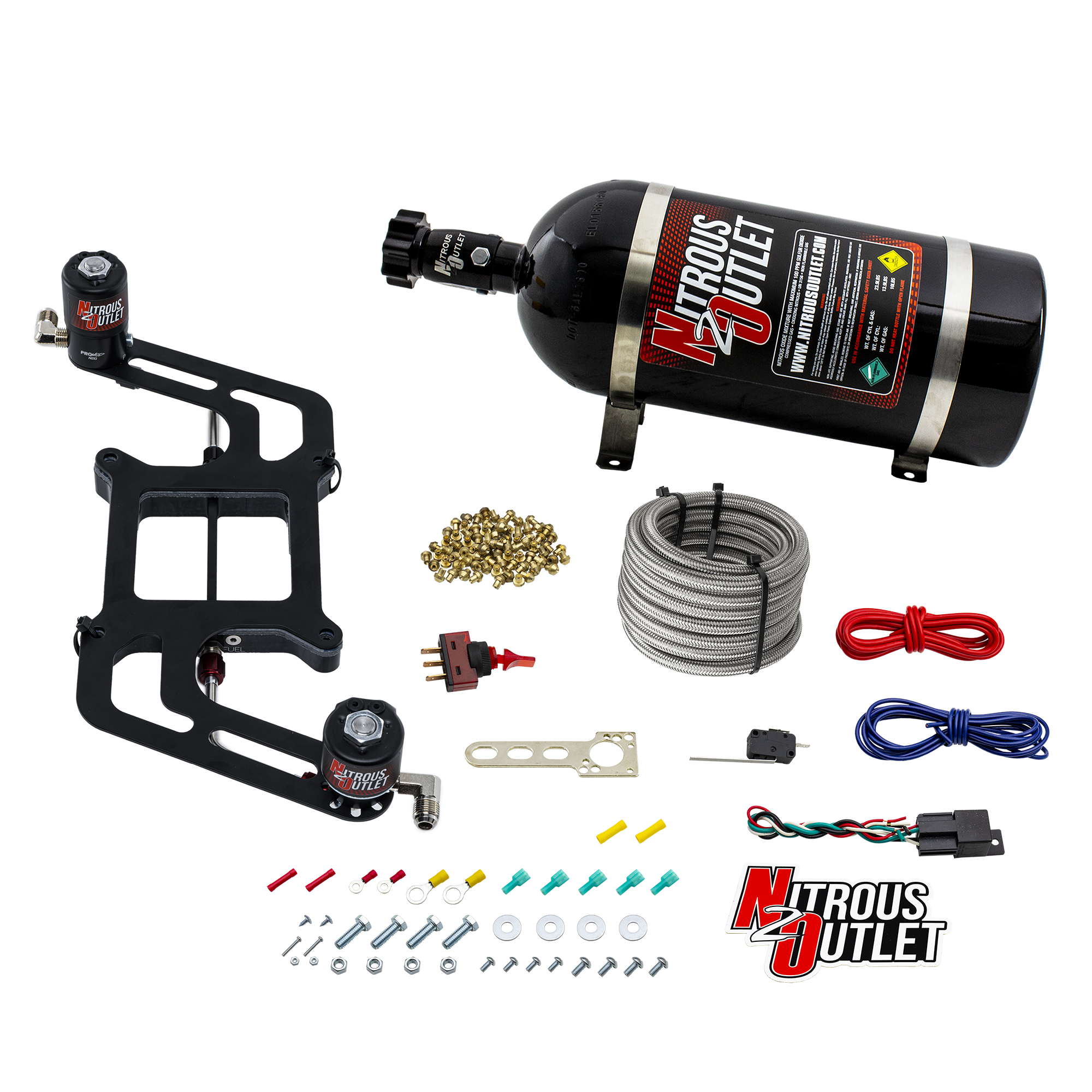 Nitrous Outlet 4150 Weekend Warrior System - Hard-line/.122 Nitrous Solenoid/.17
