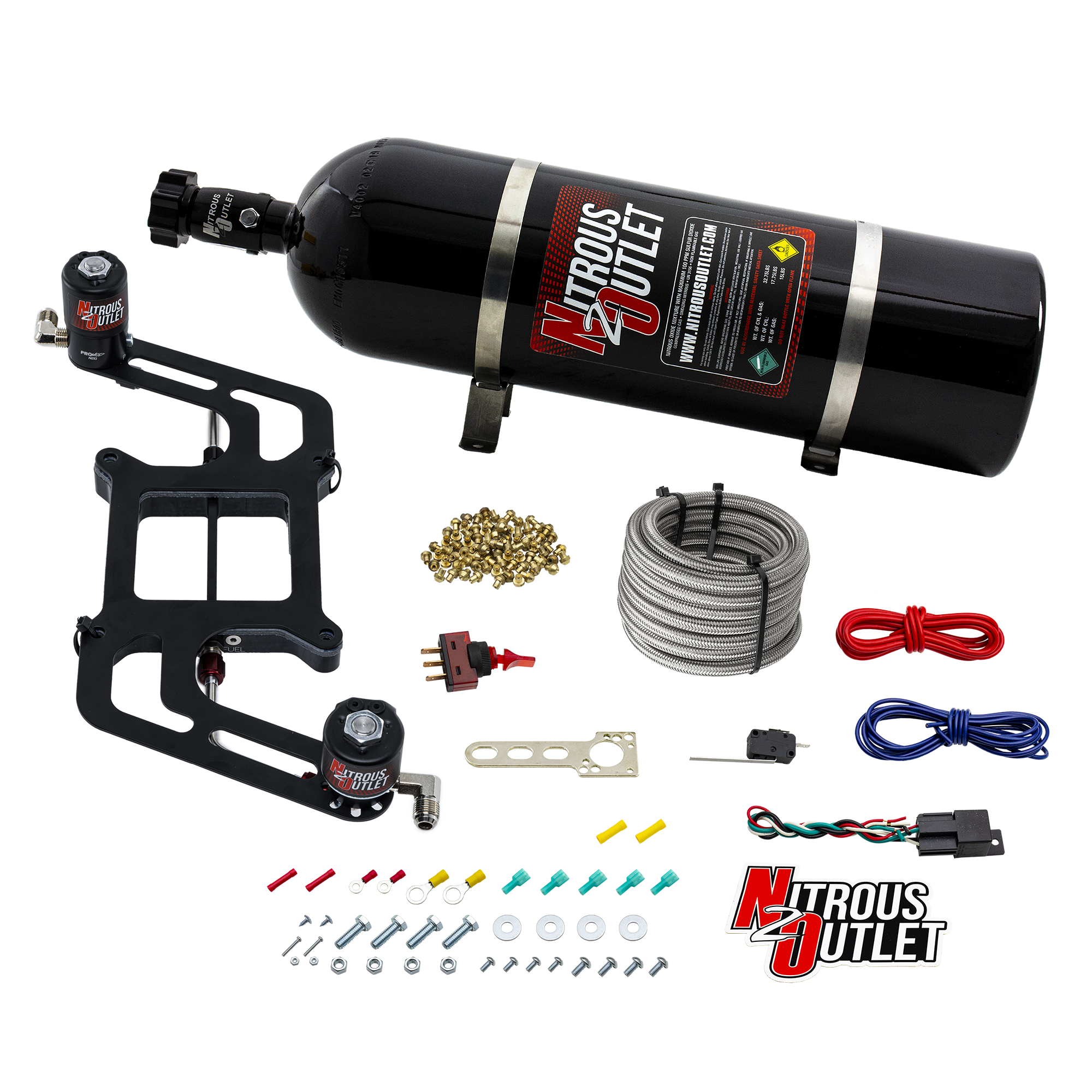 Nitrous Outlet 4150 Weekend Warrior System - Hard-line/.122 Nitrous Solenoid/.17