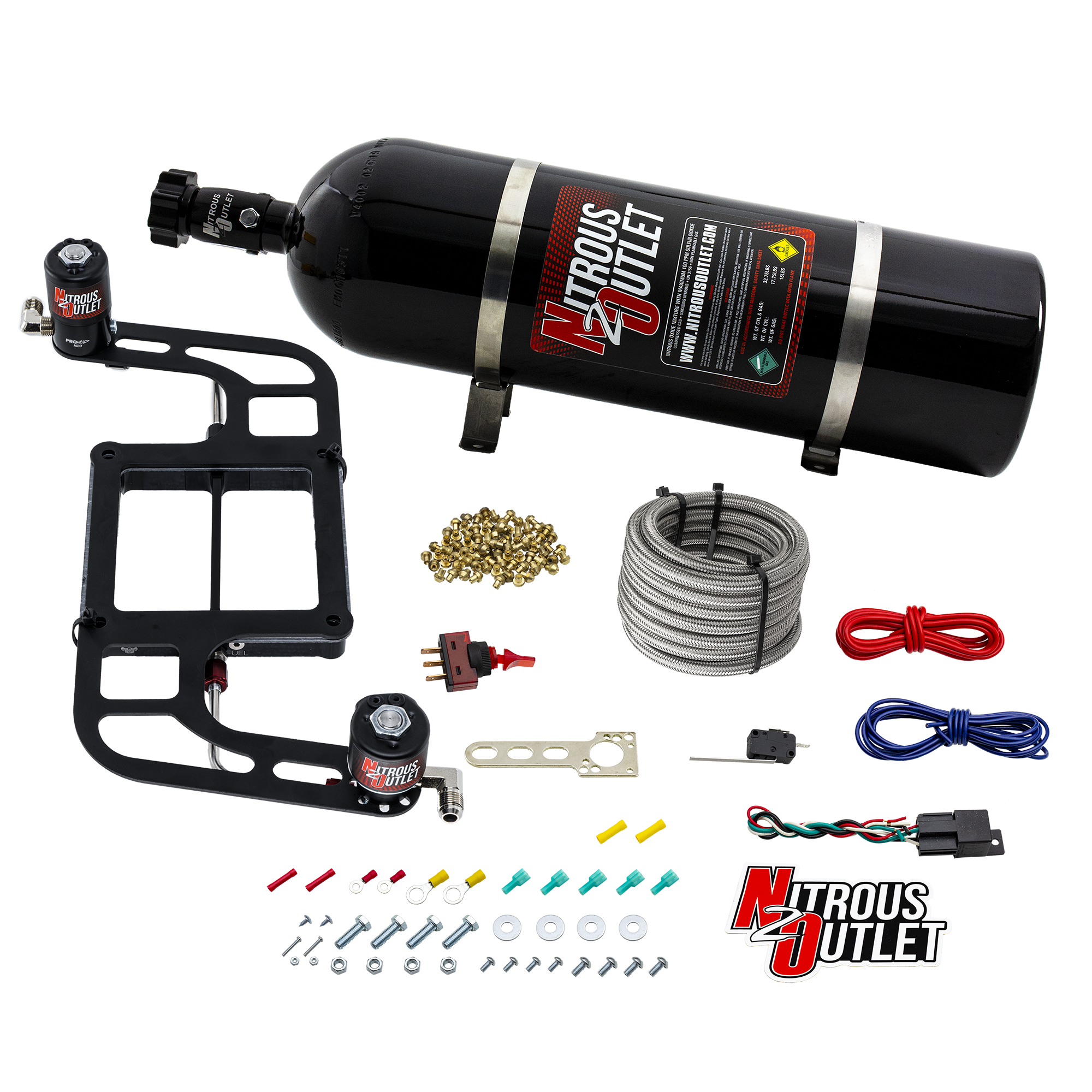 Nitrous Outlet 4500 Weekend Warrior System - Hard-line/.122 Nitrous Solenoid/.17