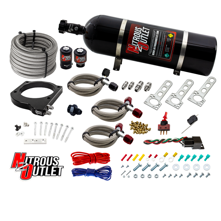 102mm LSX Plate System Gas/E85 5-55psi 50-200 HP 15lb Bottle 97-04 Corvette Requ