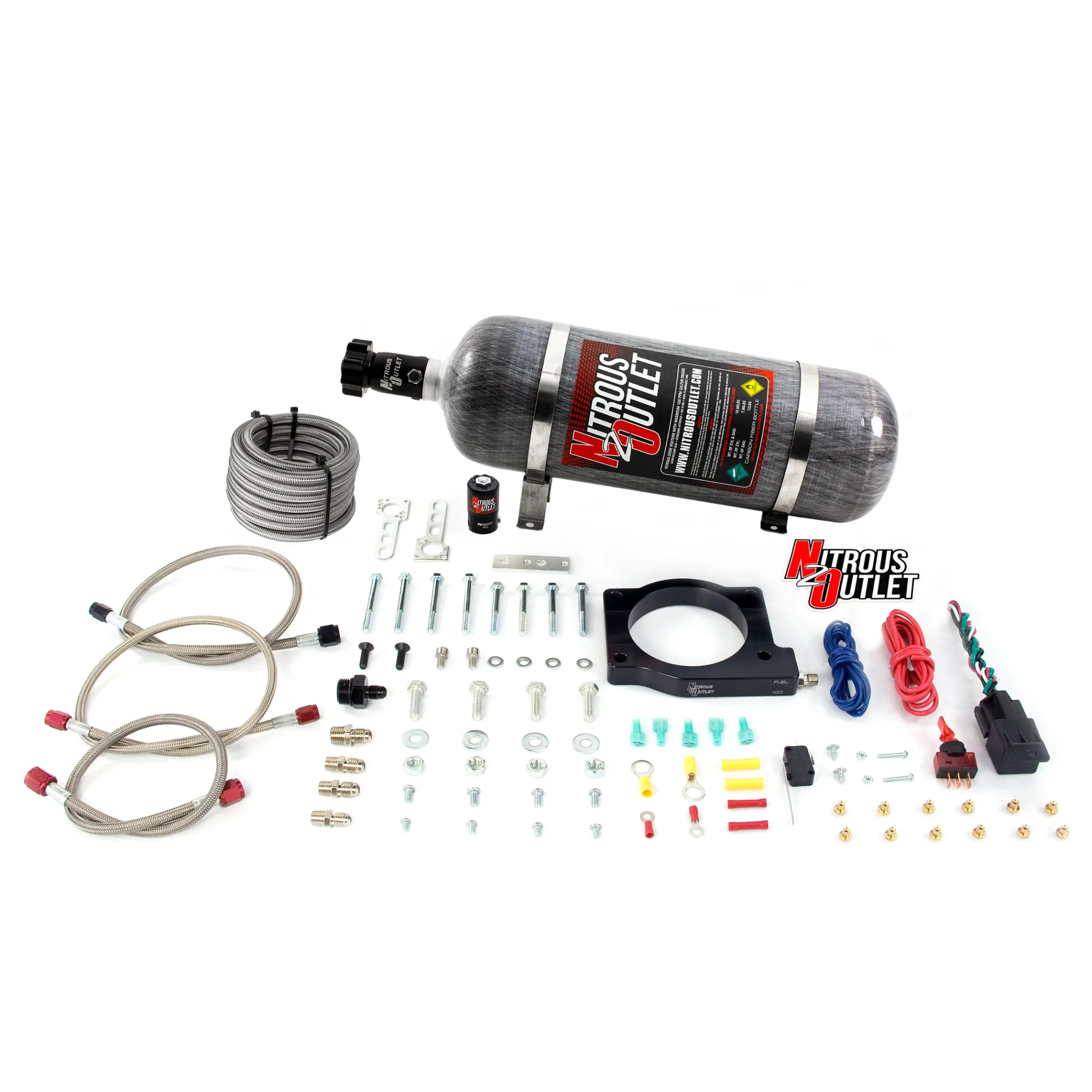 90mm MagnaCharger DRY Plate system 50-200 HP 12lb Bottle Nitrous Outlet