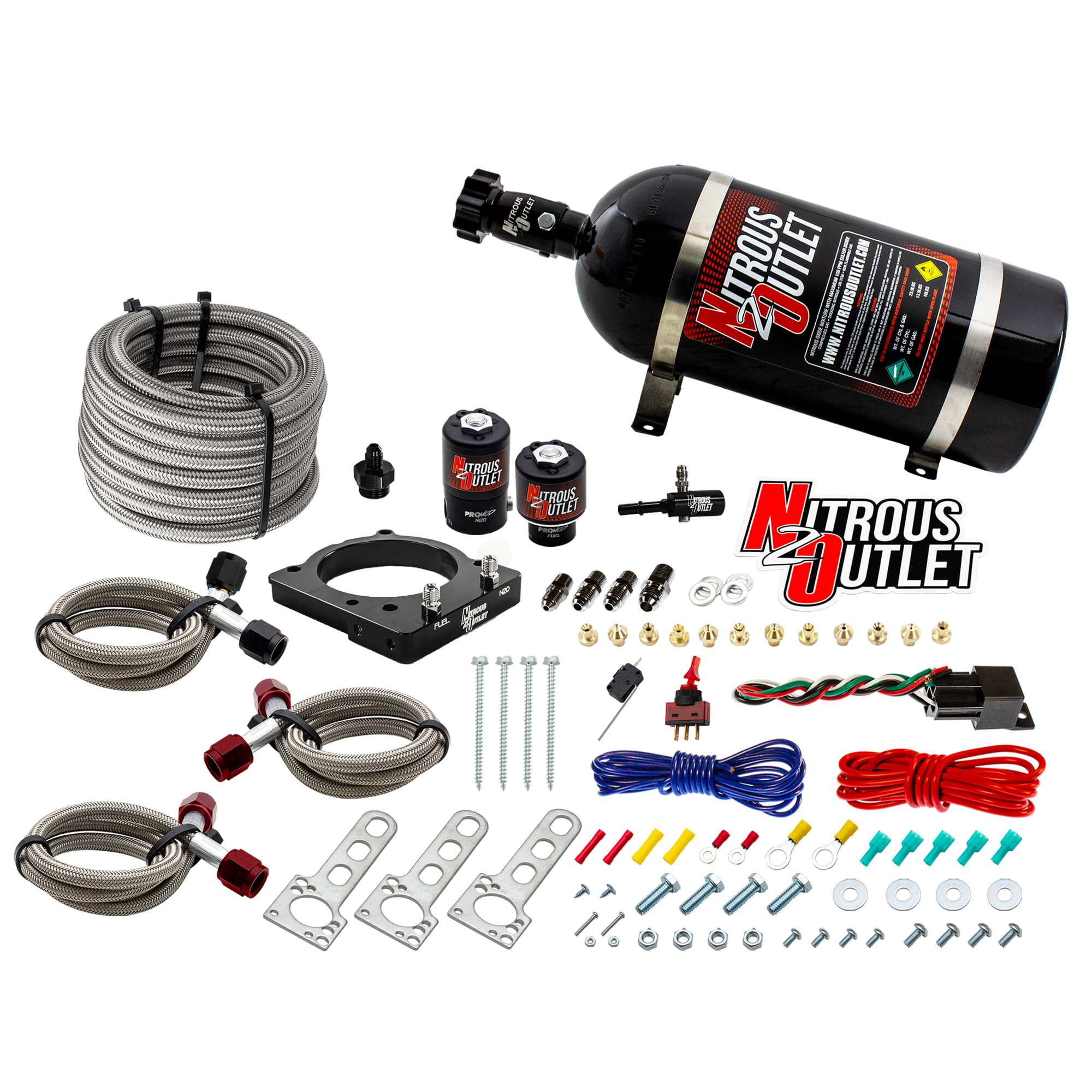 Nitrous Outlet Dodge 85mm 6.4L Hemi Plate System - Gas/E85 (5-55psi)(50-200HP)(1