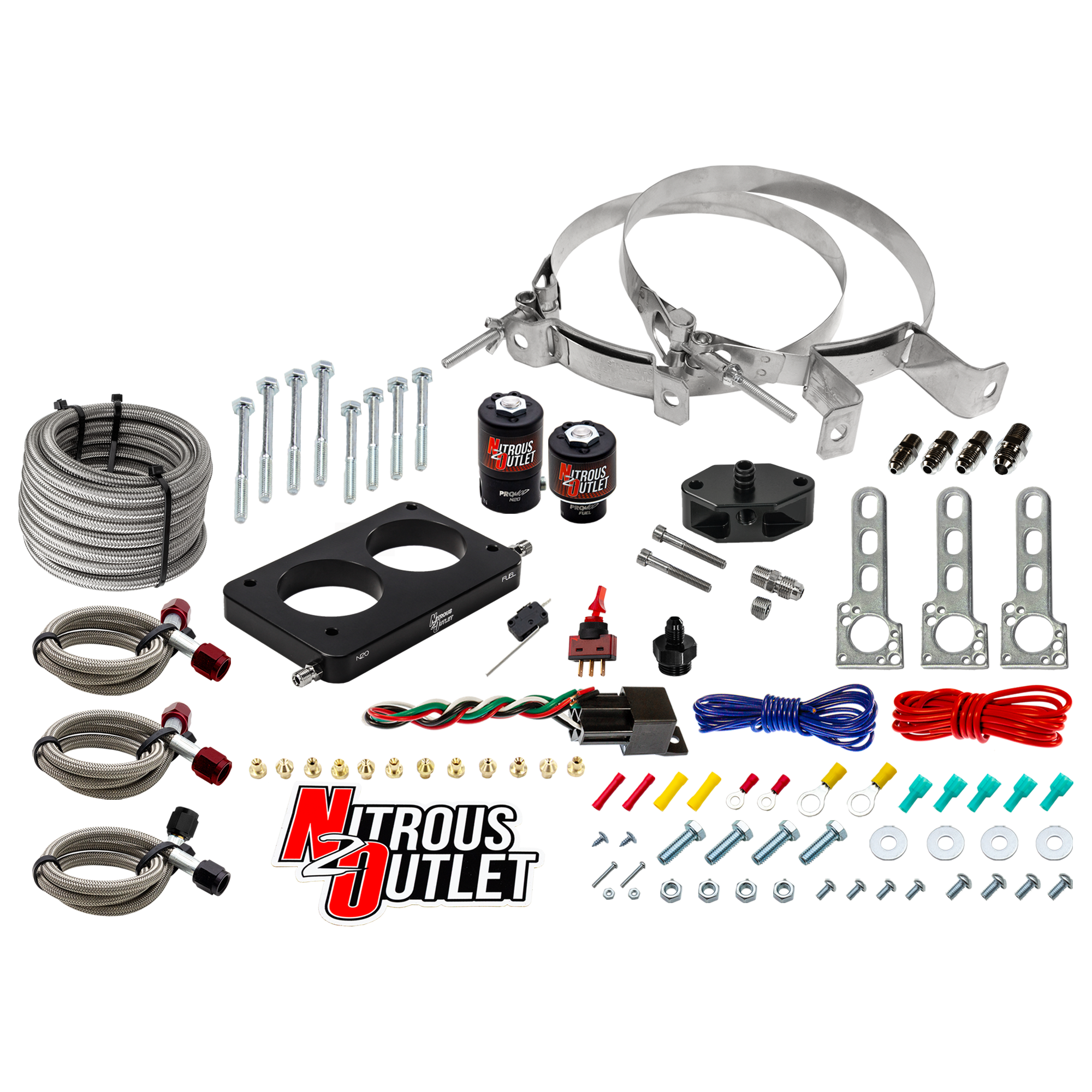 05-10 4.6L 3V Mustang Plate System Gas/E85 5-55psi 50-200 HP No Bottle Nitrous O