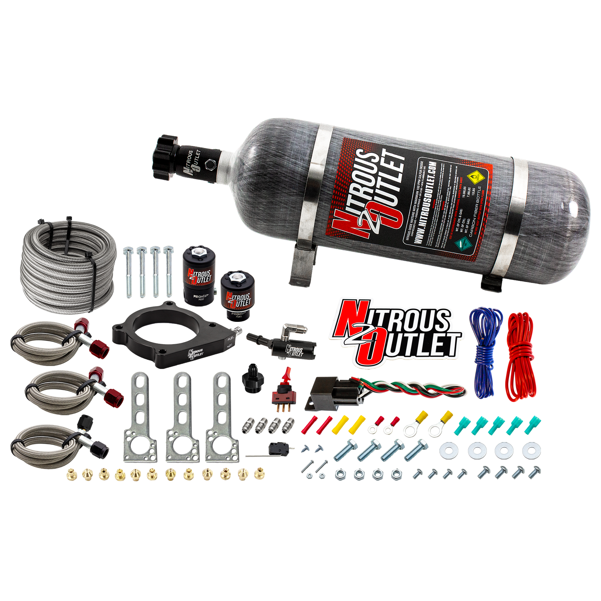 11-17 5.0 Mustang/5.0 F-150 Plate System Gas/E85 5-55psi 50-200 HP 12lb Bottle N