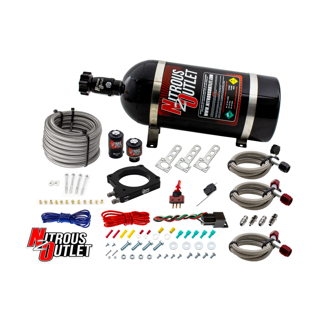 10-15 V6 Camaro Plate System Gas/E85 5-55psi 50-200 HP 15lb Bottle Nitrous Outle