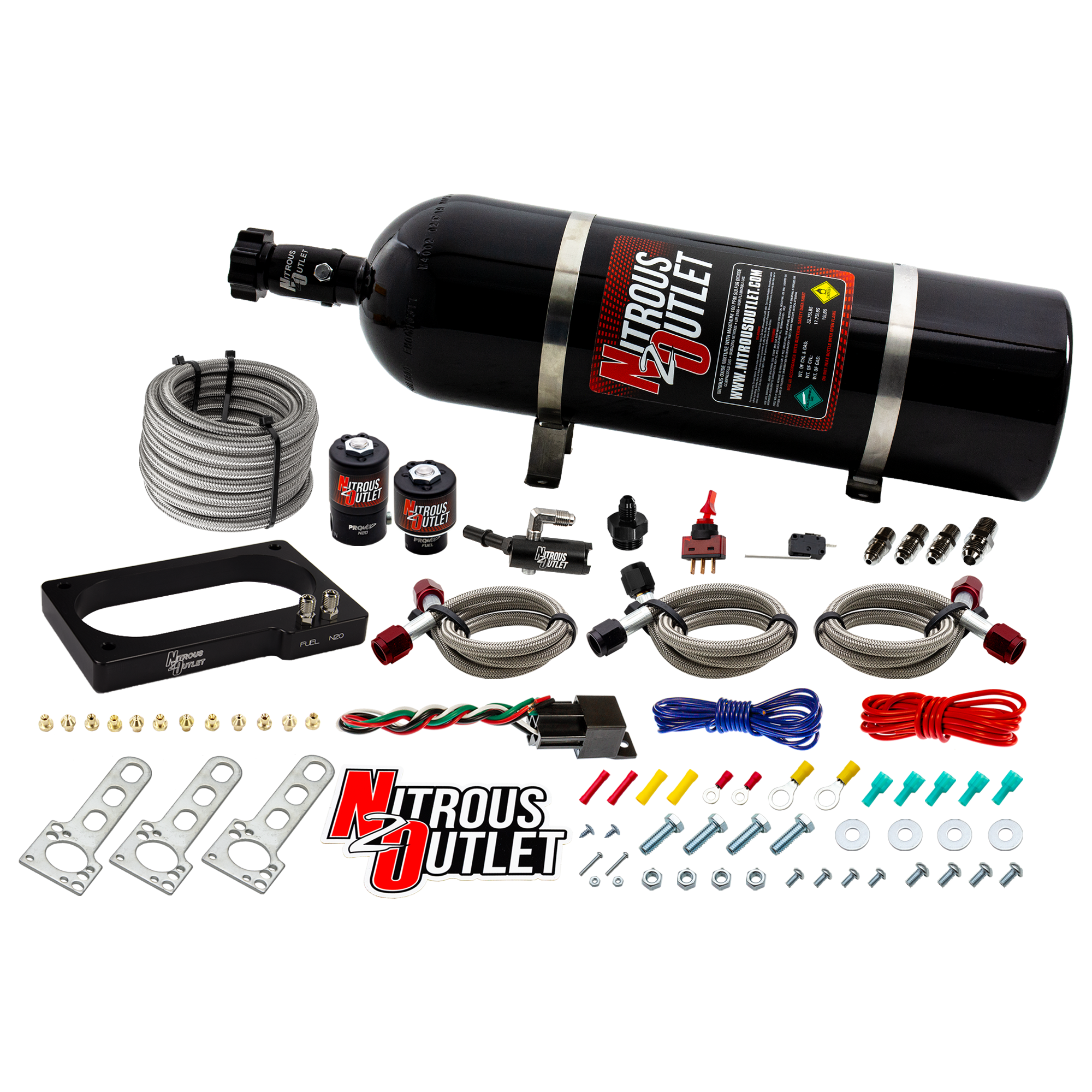 07-14 GT 500 Mustang Plate System Gas/E85 5-55psi 50-200 HP 15lb Bottle Nitrous