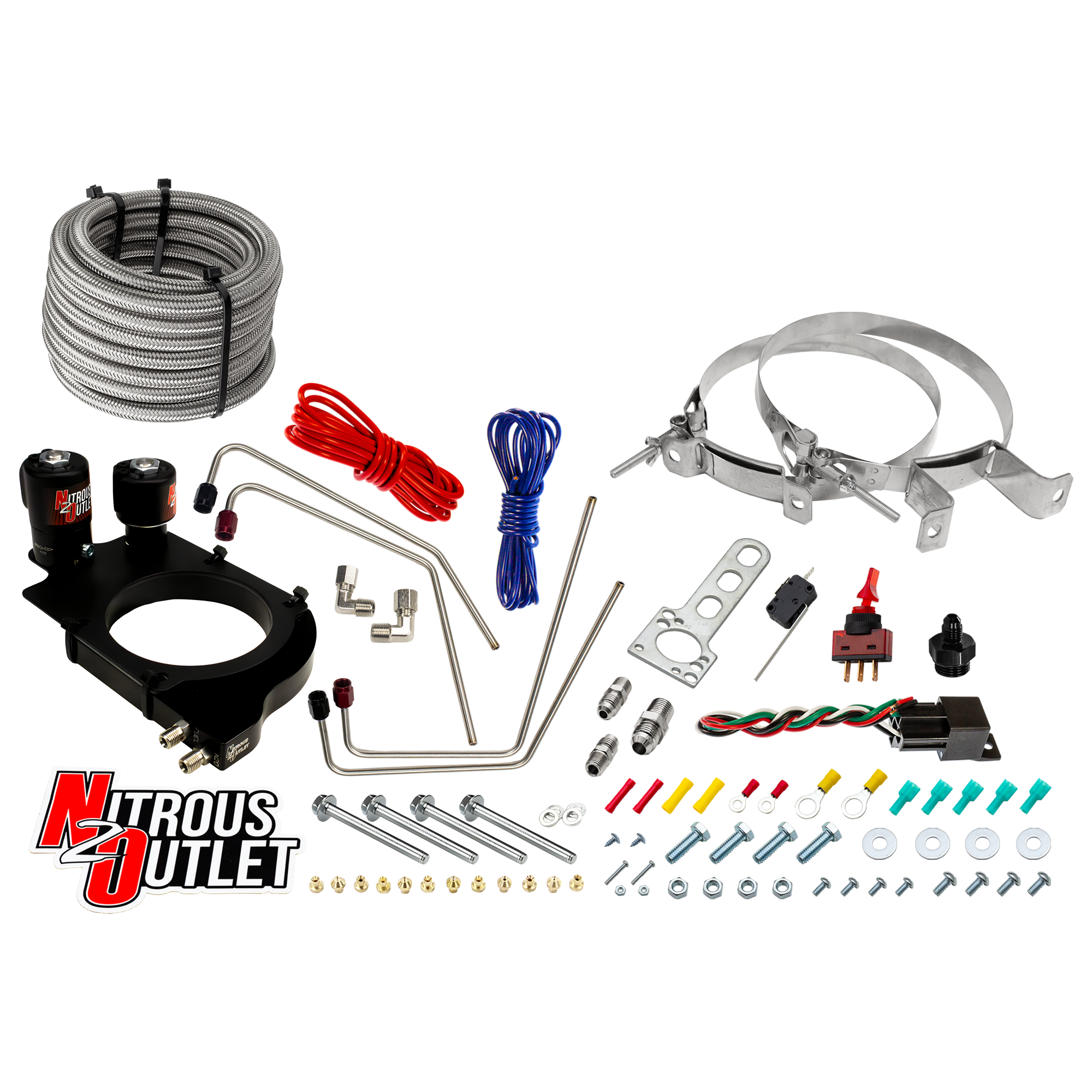 Nitrous Outlet GM Truck Holley Hi-Ram 102mm Throttle Body Hard-line Plate Plate