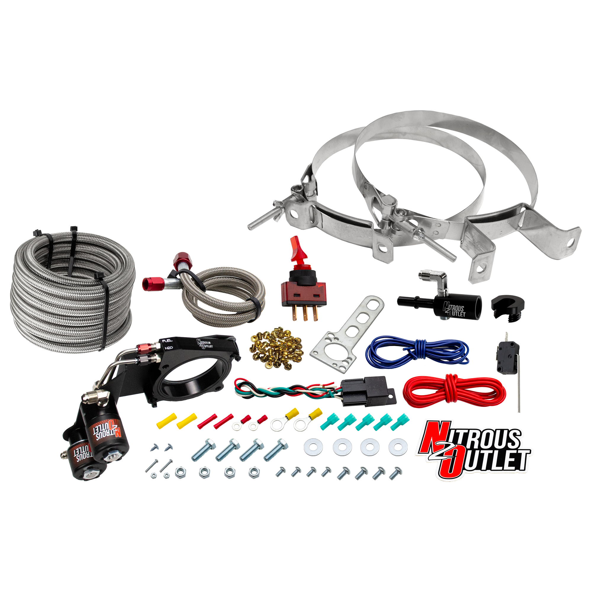 18-20 Mustang GT Hard-line Plate System Gas/E85 5-55psi 50-200 HP No Bottle Nitr