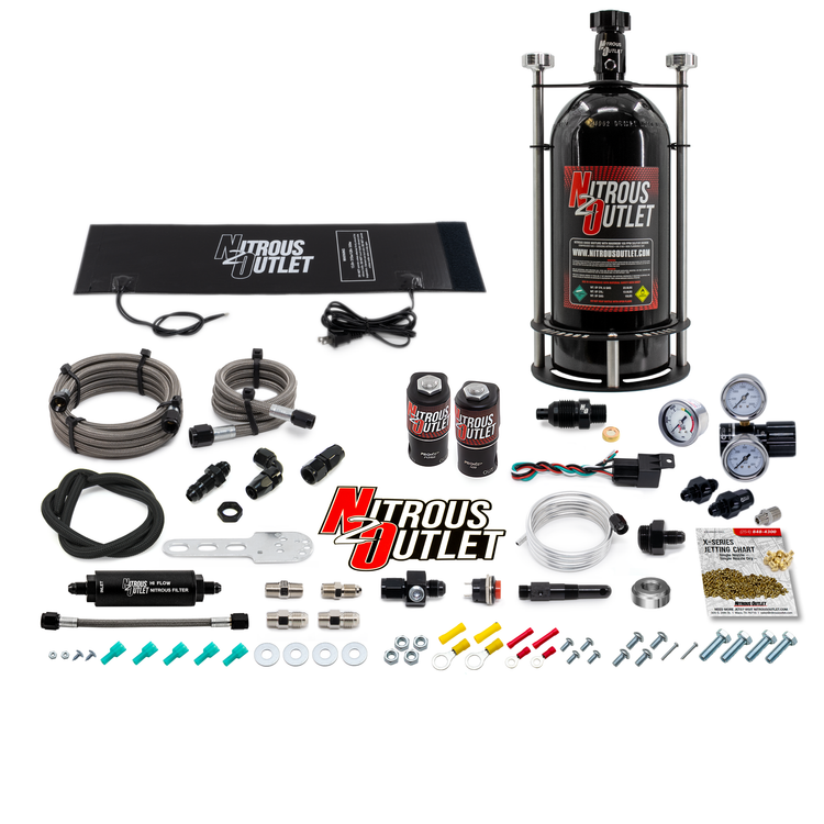 Nitrous Outlet Level 1 Dry Single Nozzle Boost-N-Juice System Package (35-200 HP