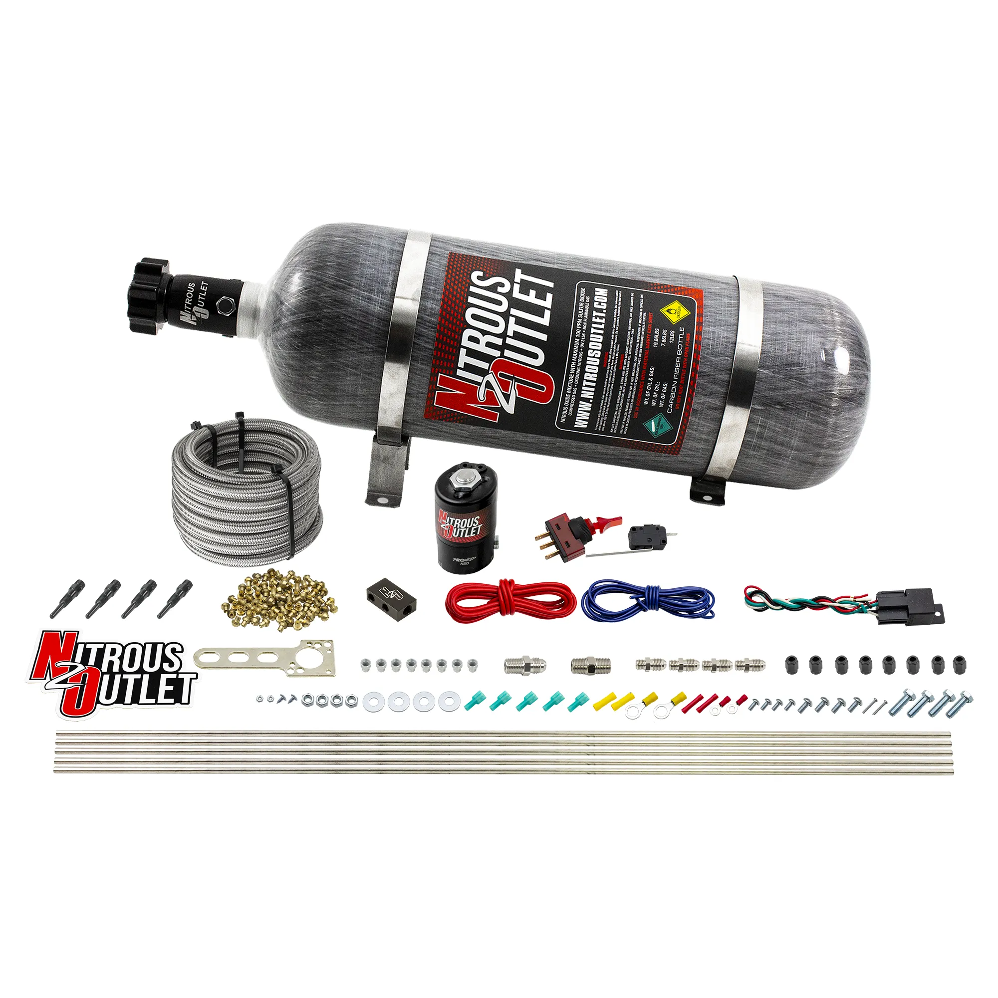 Nitrous Outlet Dry 4 Cylinder Direct Port System - .122 Nitrous Solenoid/Distrib