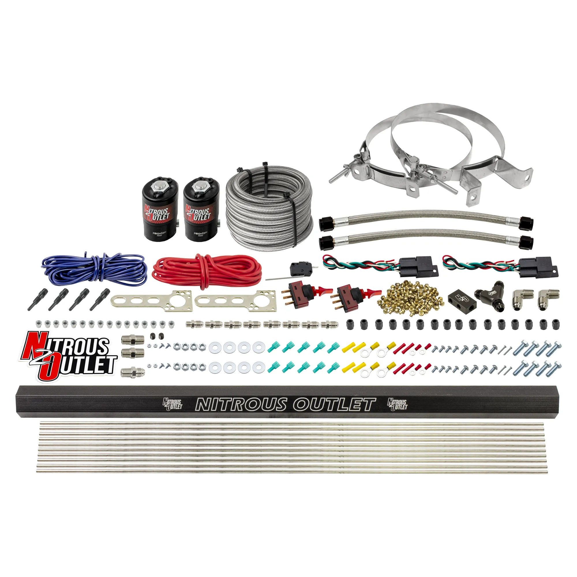 Nitrous Outlet Dry 4 Cylinder Dual Stage Direct Port System - Two .122 Nitrous S