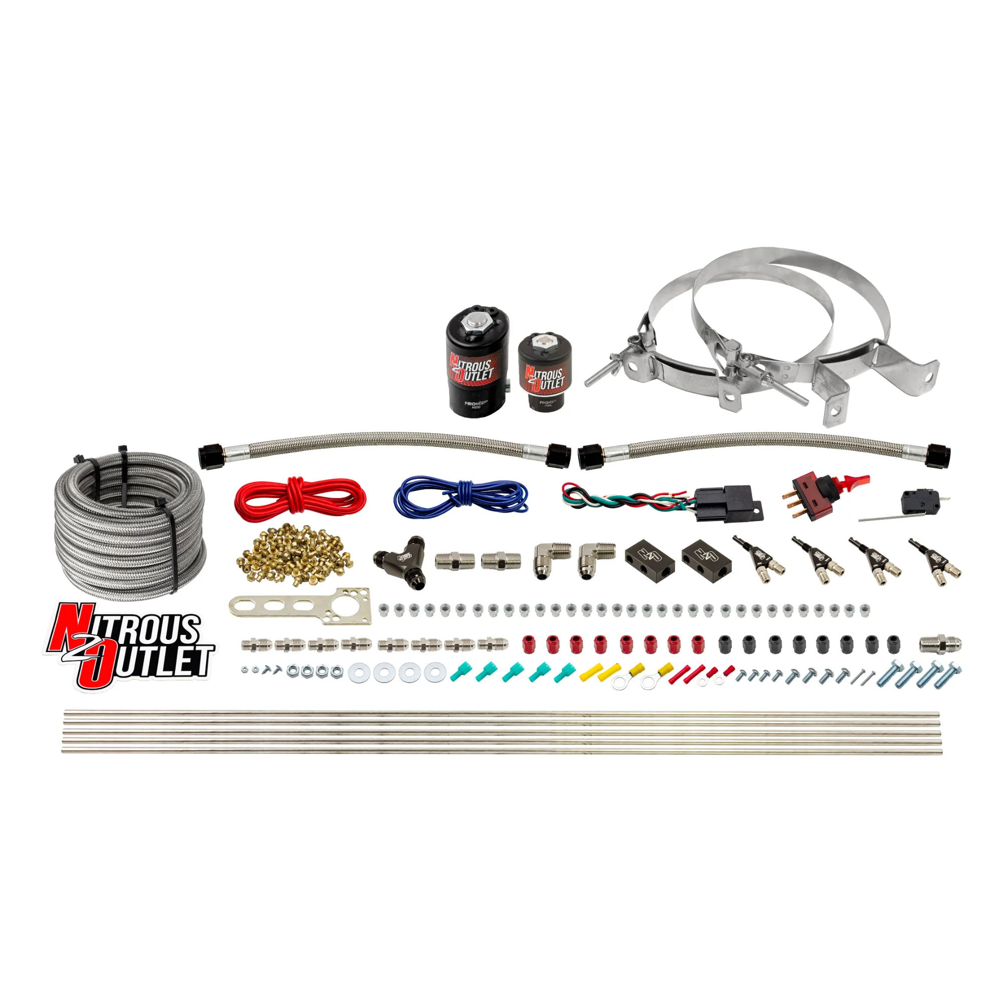 Nitrous Outlet 4 Cylinder Direct Port System - .122 Nitrous Solenoid/.177 Fuel S