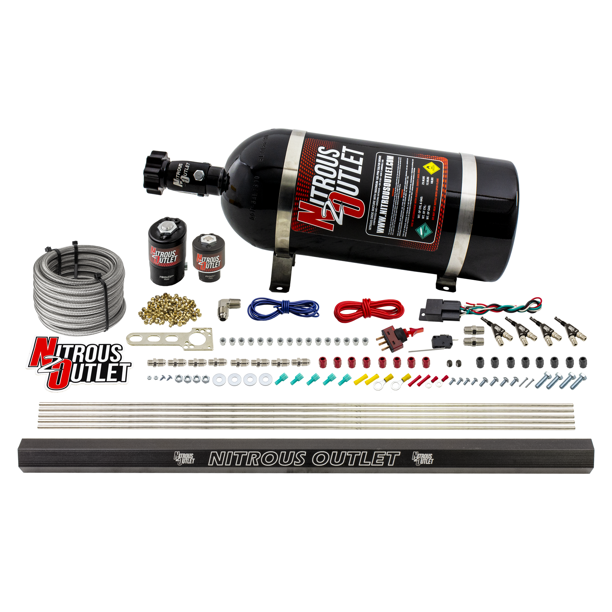 Nitrous Outlet 4 Cylinder Direct Port System - .122 Nitrous Solenoids/.177 Fuel
