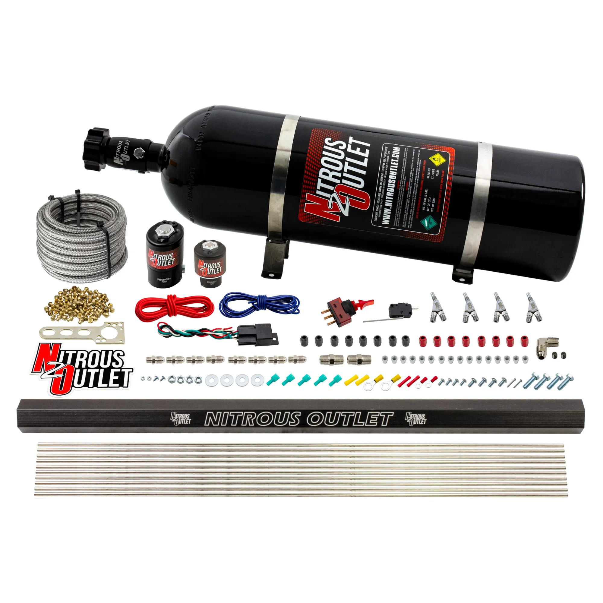 Nitrous Outlet 4 Cylinder Direct Port System - .122 Nitrous Solenoids/.177 Fuel