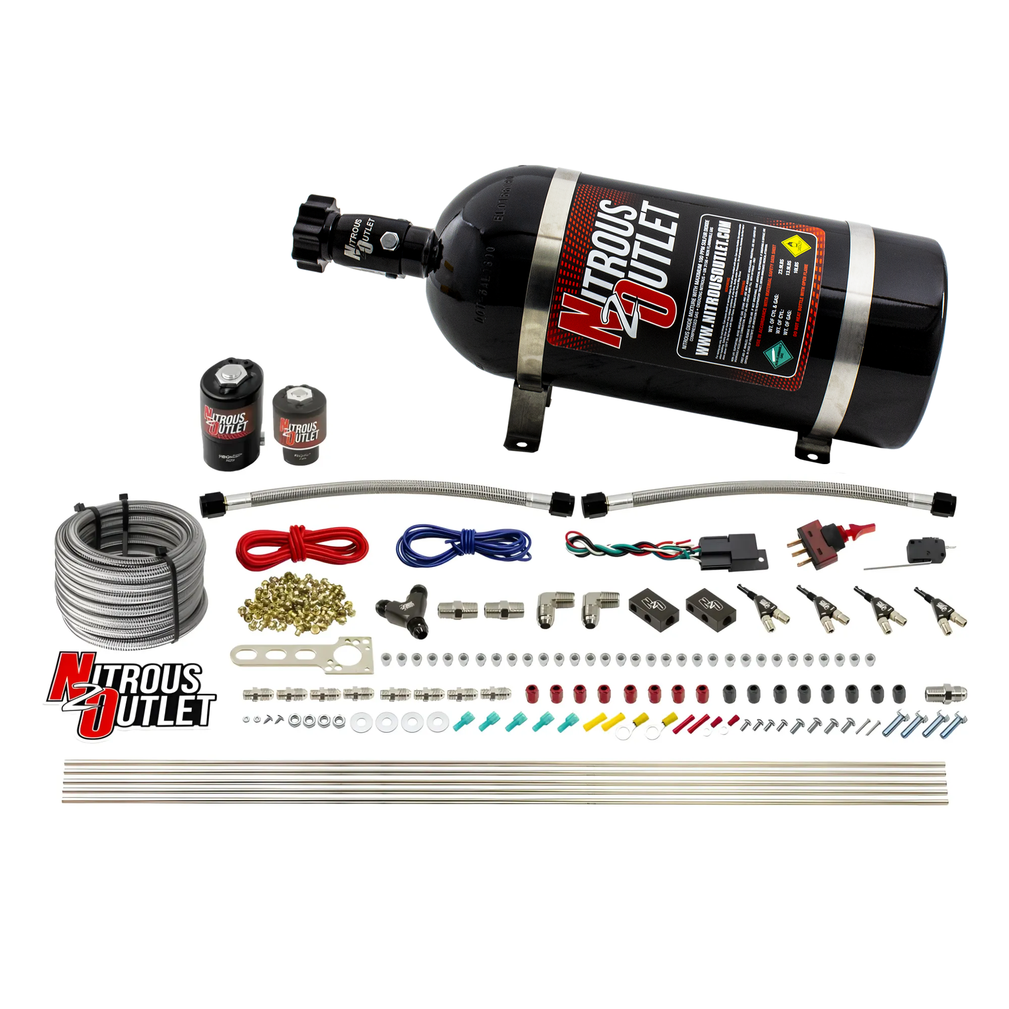 Nitrous Outlet 4 Cylinder Direct Port System - .122 Nitrous Solenoids/.177 Fuel