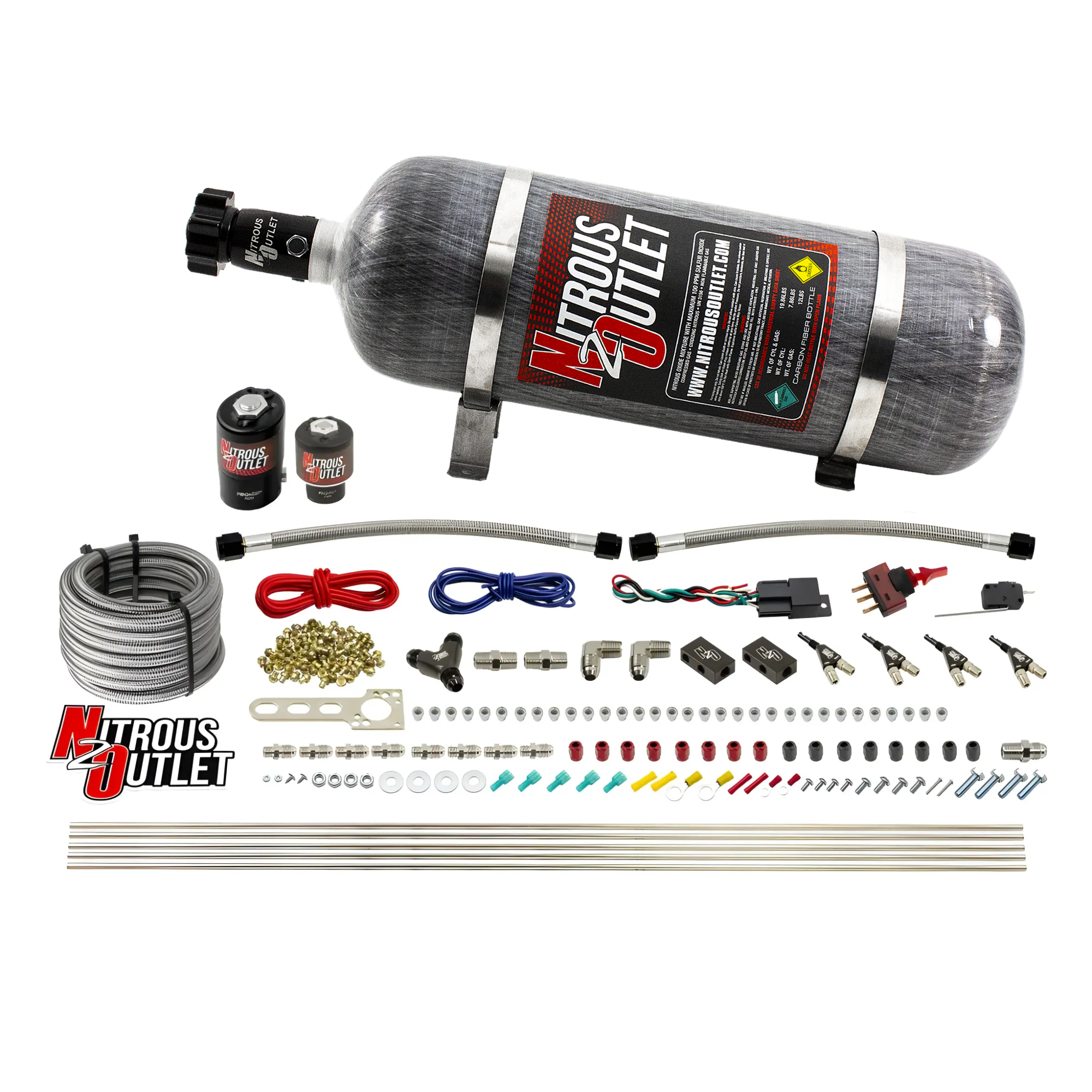 Nitrous Outlet 4 Cylinder Direct Port System - .122 Nitrous Solenoids/.177 Fuel