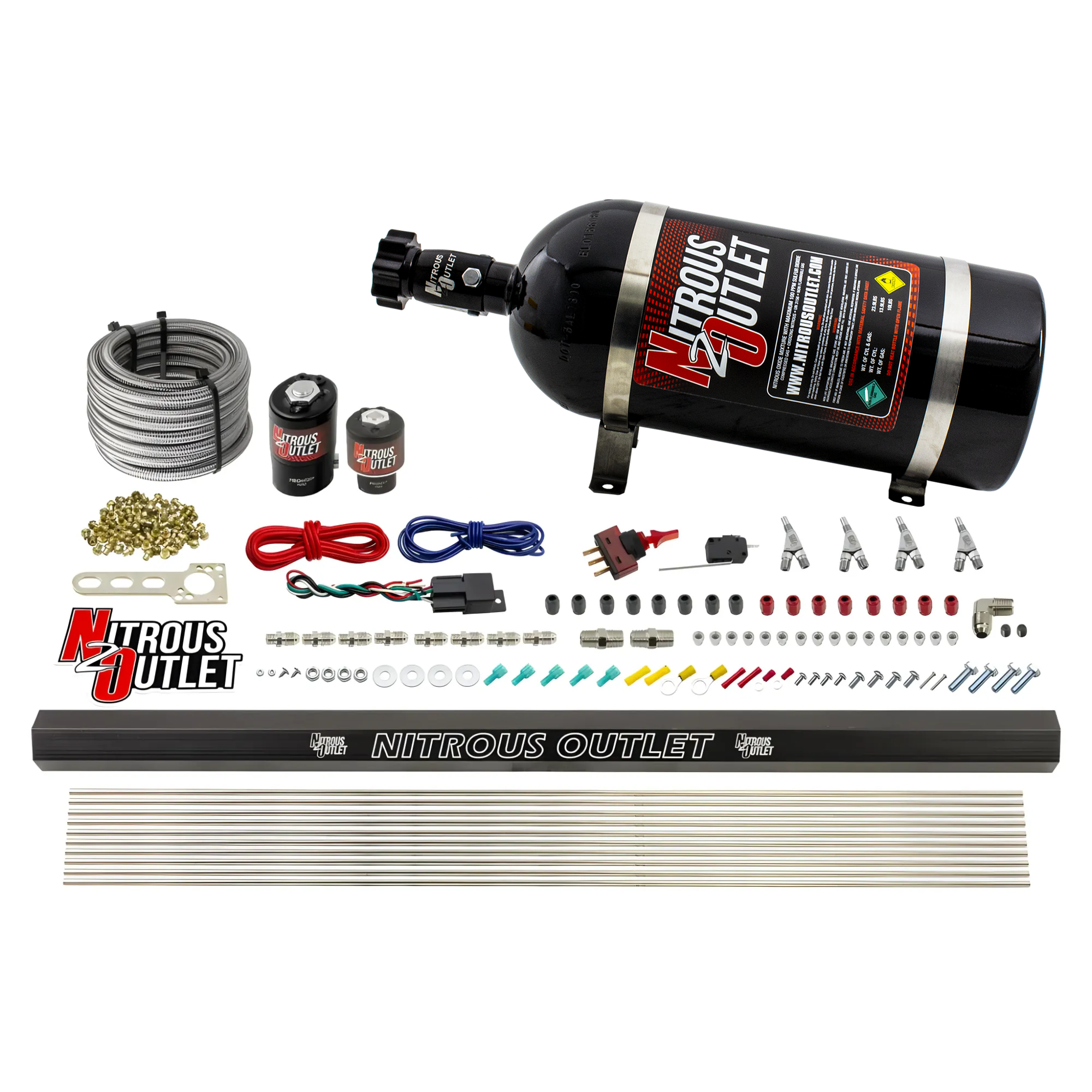 Nitrous Outlet 4 Cylinder Direct Port System - .122 Nitrous Solenoids/.177 Fuel