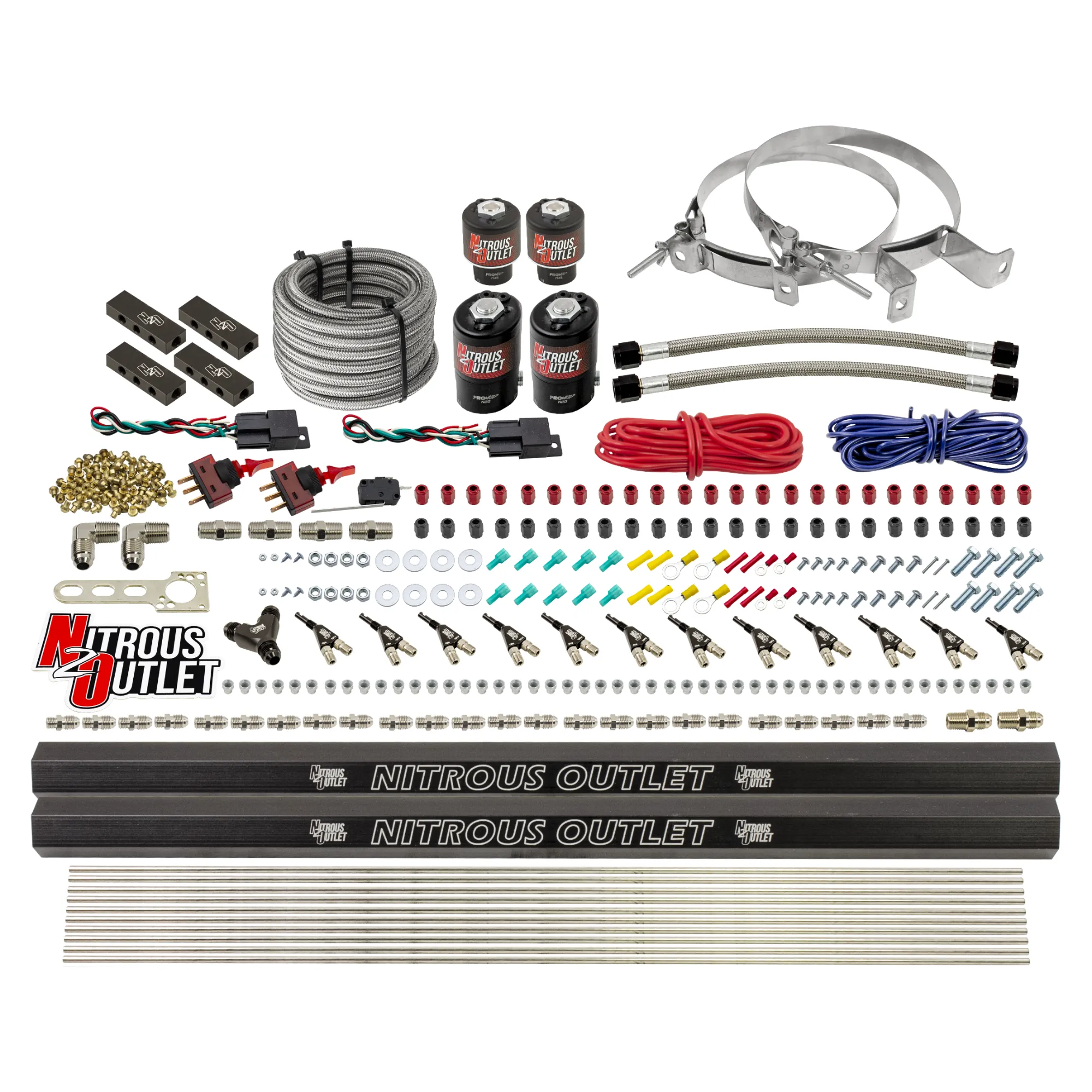 6 Cylinder Dual Stage Direct Port System Two .122 Nitrous Solenoids Two .177 Fue