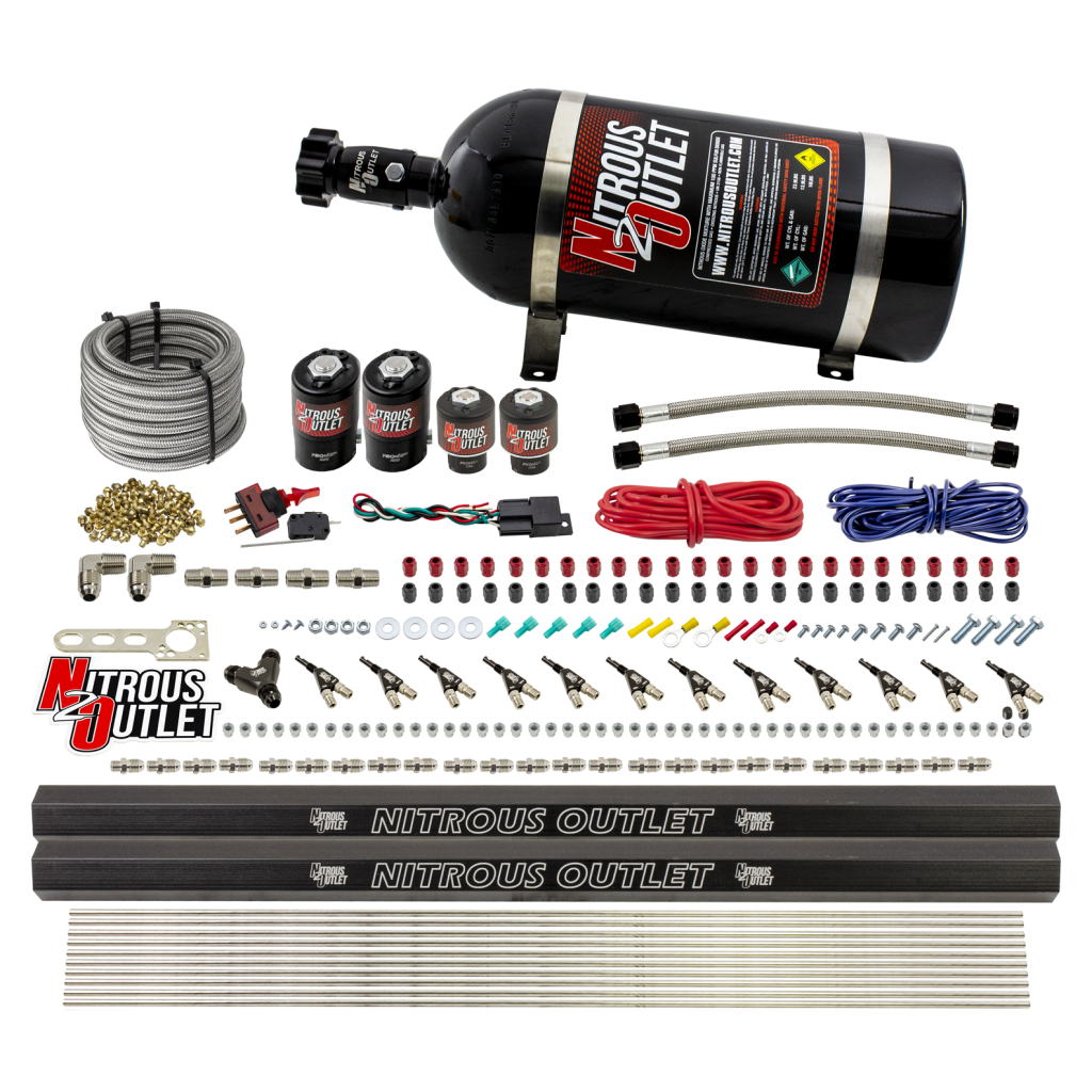 6 Cylinder Dual Stage Direct Port System Two .122 Nitrous Solenoids Two .177 Fue