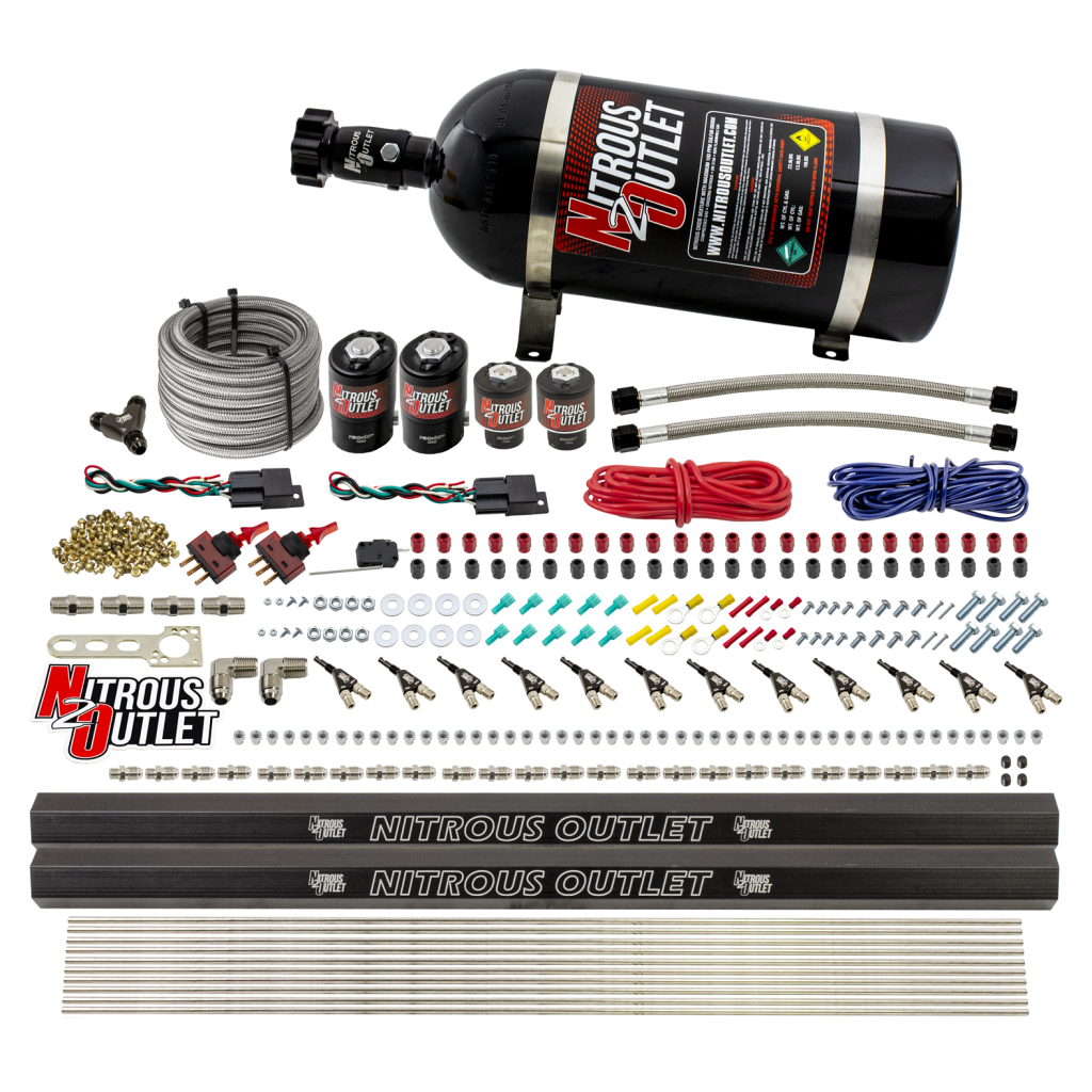 6 Cylinder Dual Stage Direct Port System Two .122 Nitrous Solenoids Two .177 Fue