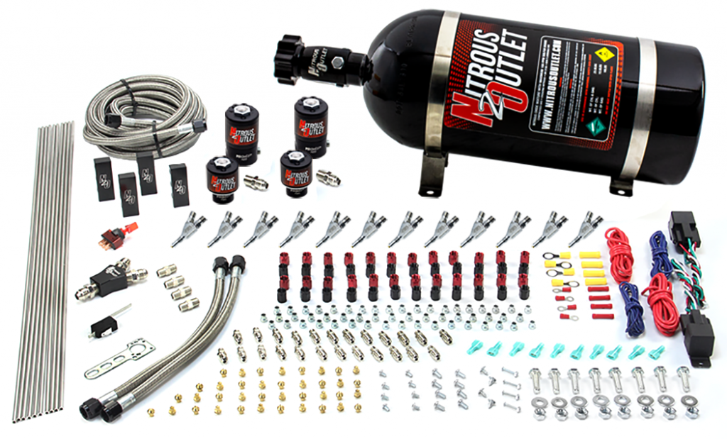 6 Cylinder Dual Stage Direct Port System Two .122 Nitrous Solenoids Two .177 Fue