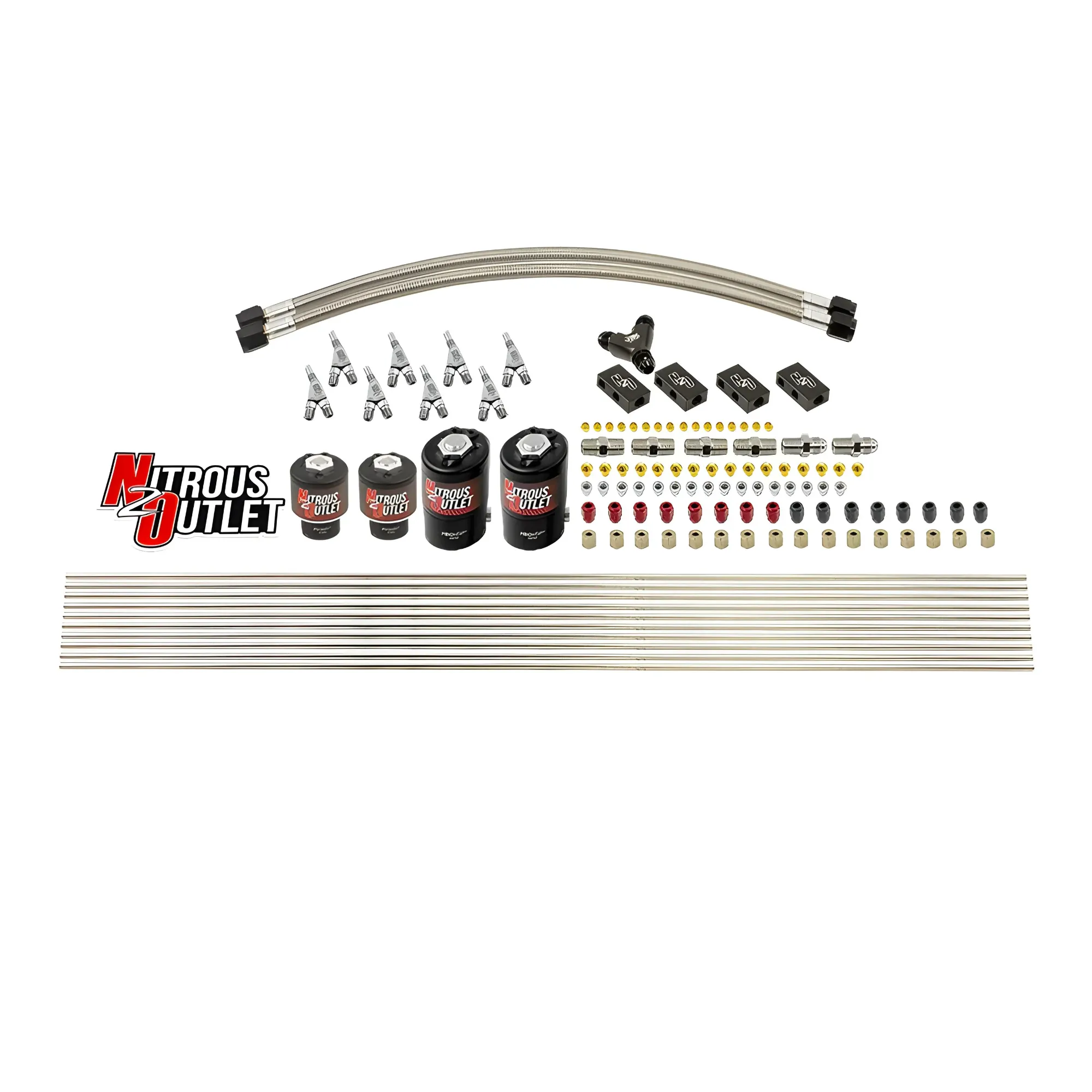 Nitrous Outlet 8 Cylinder Solenoids Forward Direct Port Conversion Kit - Two .11