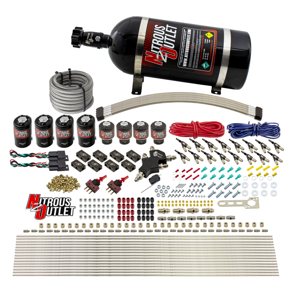8 Cylinder Direct Port System Two .112 Nitrous Solenoids Two .177 Fuel Solenoids