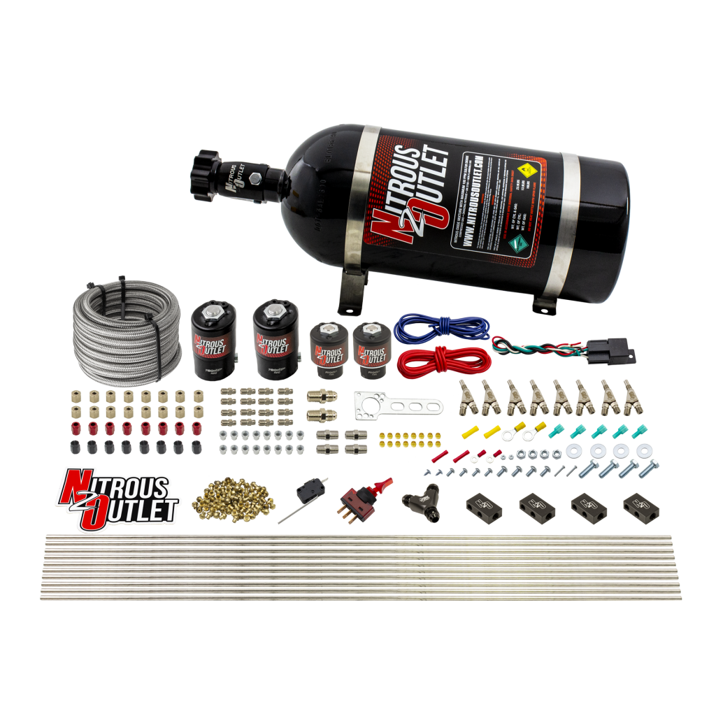 8 Cylinder Direct Port System Two .112 Nitrous Solenoids Two .177 Fuel Solenoids